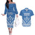 Personalised Kosrae State Gospel Day Couples Matching Off The Shoulder Long Sleeve Dress and Hawaiian Shirt Simple Style