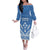 Personalised Kosrae State Gospel Day Family Matching Off The Shoulder Long Sleeve Dress and Hawaiian Shirt Simple Style