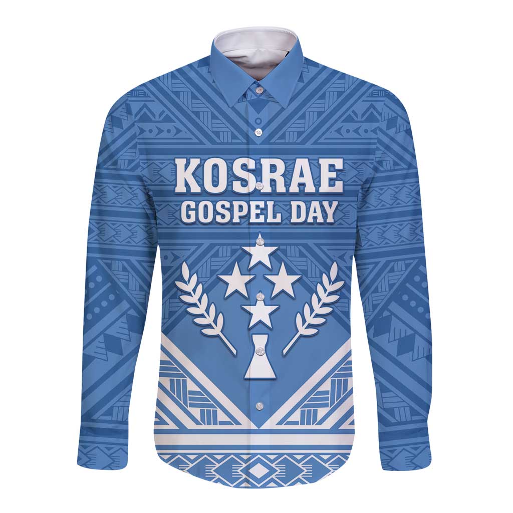 Personalised Kosrae State Gospel Day Long Sleeve Button Shirt Simple Style