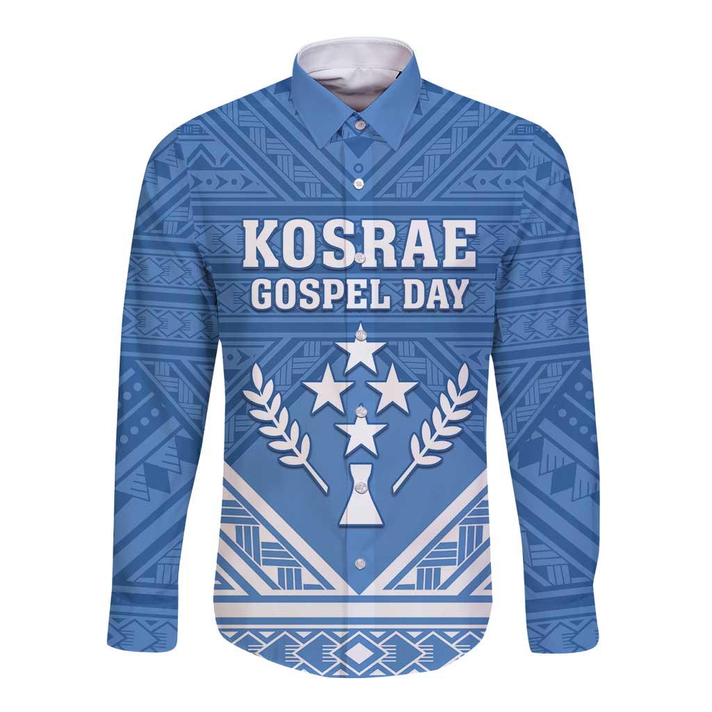 Personalised Kosrae State Gospel Day Long Sleeve Button Shirt Simple Style