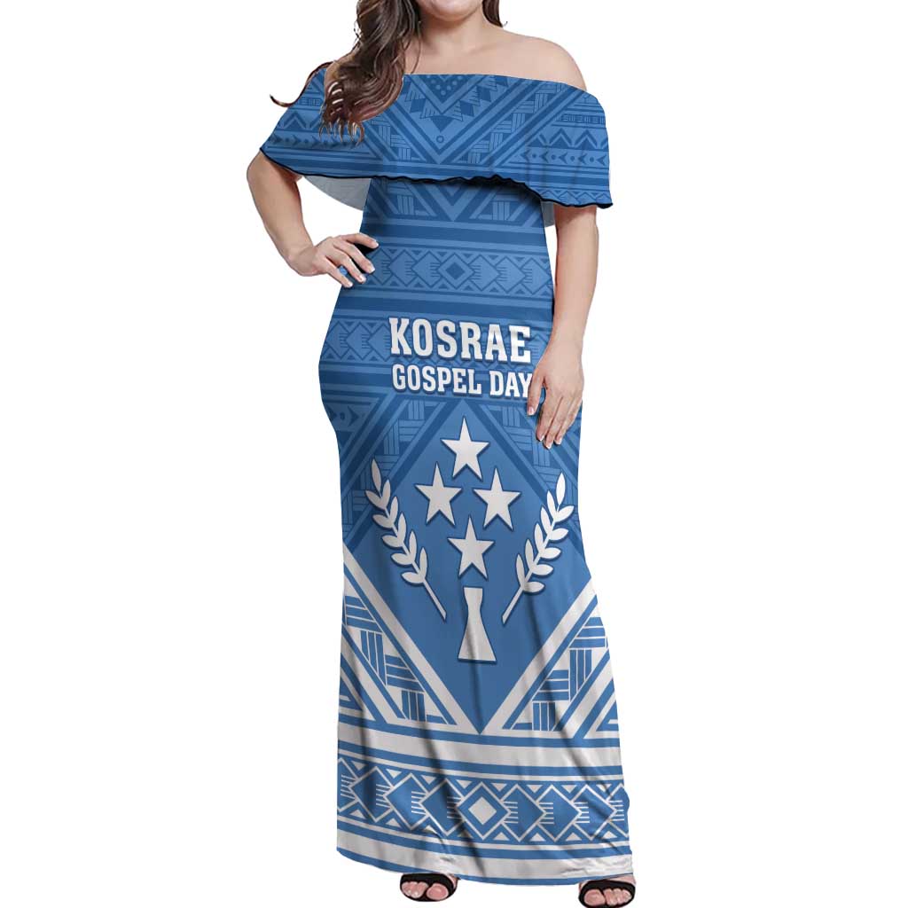 Personalised Kosrae State Gospel Day Off Shoulder Maxi Dress Simple Style