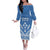 Personalised Kosrae State Gospel Day Off The Shoulder Long Sleeve Dress Simple Style