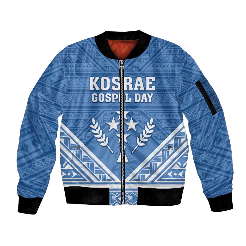 Personalised Kosrae State Gospel Day Sleeve Zip Bomber Jacket Simple Style