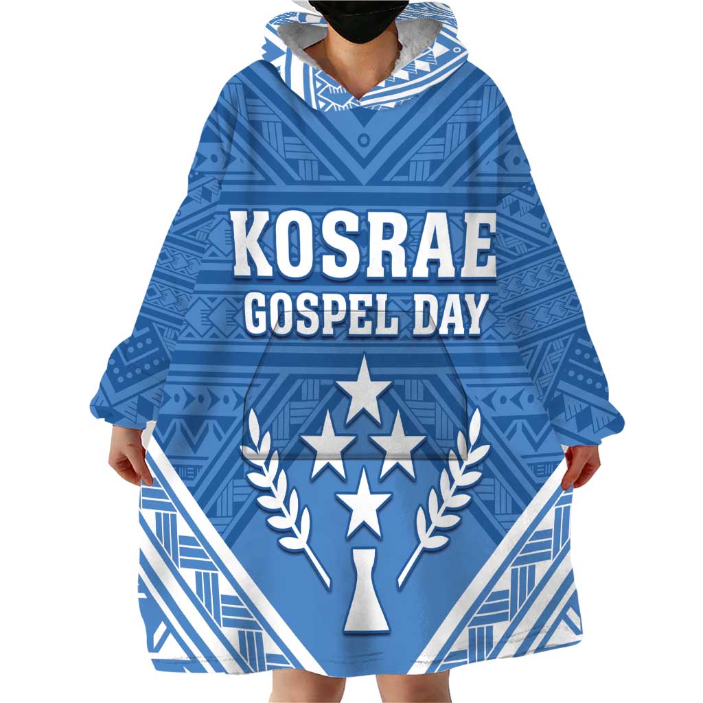 Personalised Kosrae State Gospel Day Wearable Blanket Hoodie Simple Style