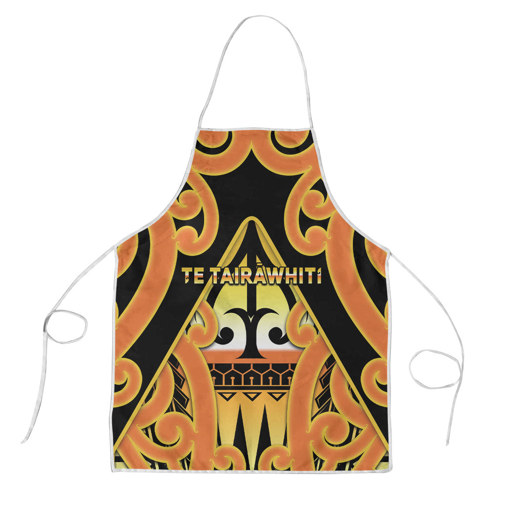 New Zealand Te Tairawhiti Apron Maori Koru Pattern LT05 Orange - Polynesian Pride