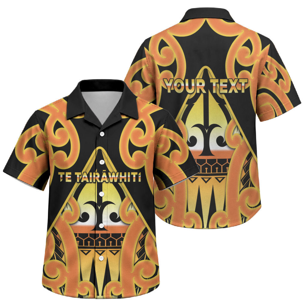 Personalised New Zealand Te Tairawhiti Family Matching Mermaid Dress and Hawaiian Shirt Maori Koru Pattern LT05 Son's Shirt Orange - Polynesian Pride