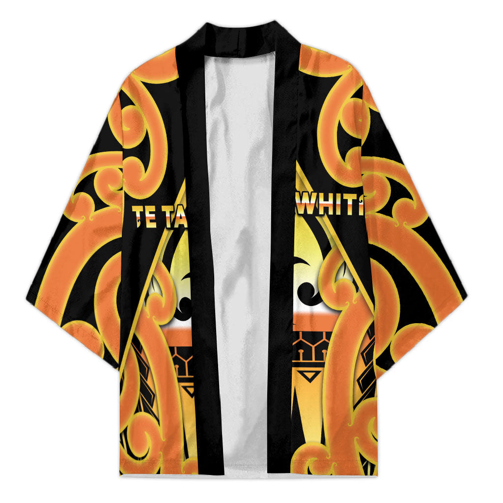 Personalised New Zealand Te Tairawhiti Kimono Maori Koru Pattern LT05 Unisex Orange - Polynesian Pride