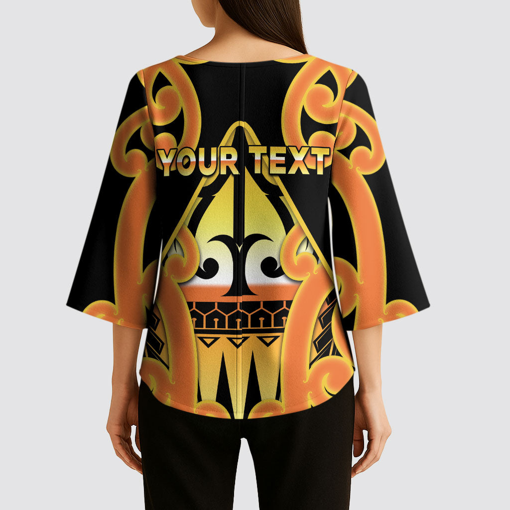Personalised New Zealand Te Tairawhiti Kimono Sleeve Blouse Maori Koru Pattern LT05 - Polynesian Pride