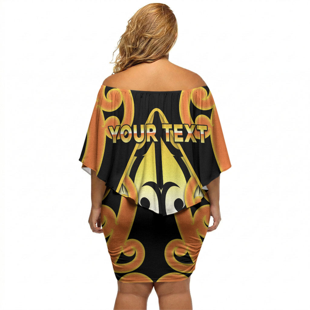 Personalised New Zealand Te Tairawhiti Off Shoulder Short Dress Maori Koru Pattern LT05 - Polynesian Pride