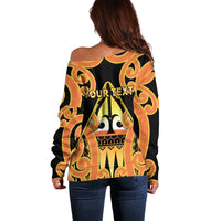 Personalised New Zealand Te Tairawhiti Off Shoulder Sweater Maori Koru Pattern LT05 - Polynesian Pride