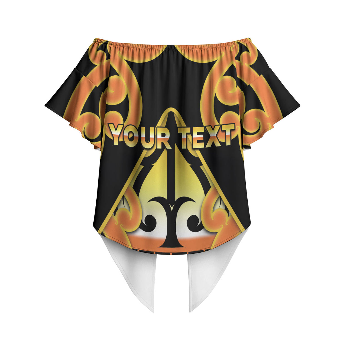Personalised New Zealand Te Tairawhiti Off Shoulder Wrap Waist Top Maori Koru Pattern LT05 - Polynesian Pride