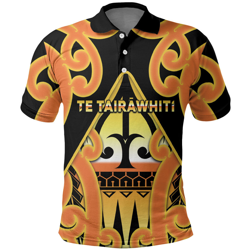 Personalised New Zealand Te Tairawhiti Polo Shirt Maori Koru Pattern LT05 Orange - Polynesian Pride