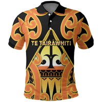Personalised New Zealand Te Tairawhiti Polo Shirt Maori Koru Pattern LT05 Orange - Polynesian Pride