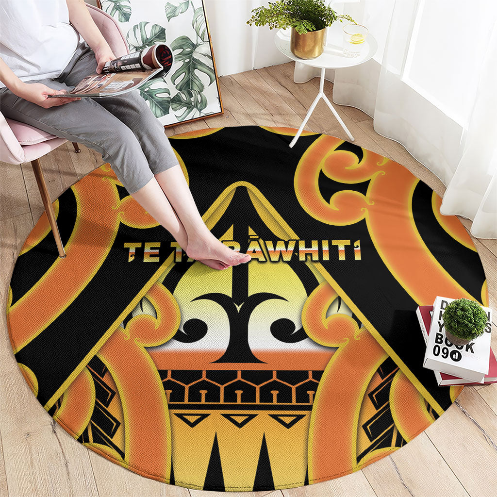 New Zealand Te Tairawhiti Round Carpet Maori Koru Pattern LT05 - Polynesian Pride