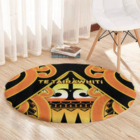 New Zealand Te Tairawhiti Round Carpet Maori Koru Pattern LT05 - Polynesian Pride