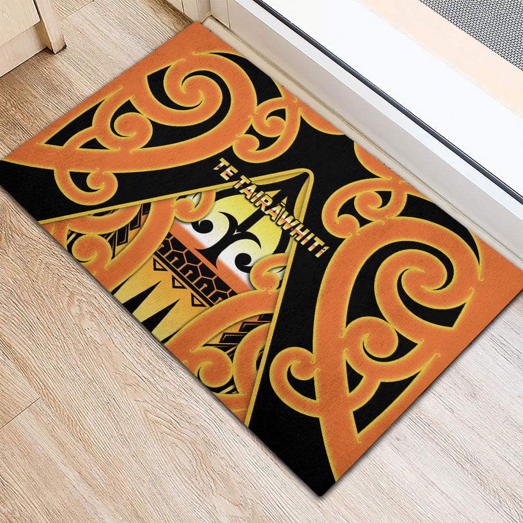 New Zealand Te Tairawhiti Rubber Doormat Maori Koru Pattern LT05 - Polynesian Pride