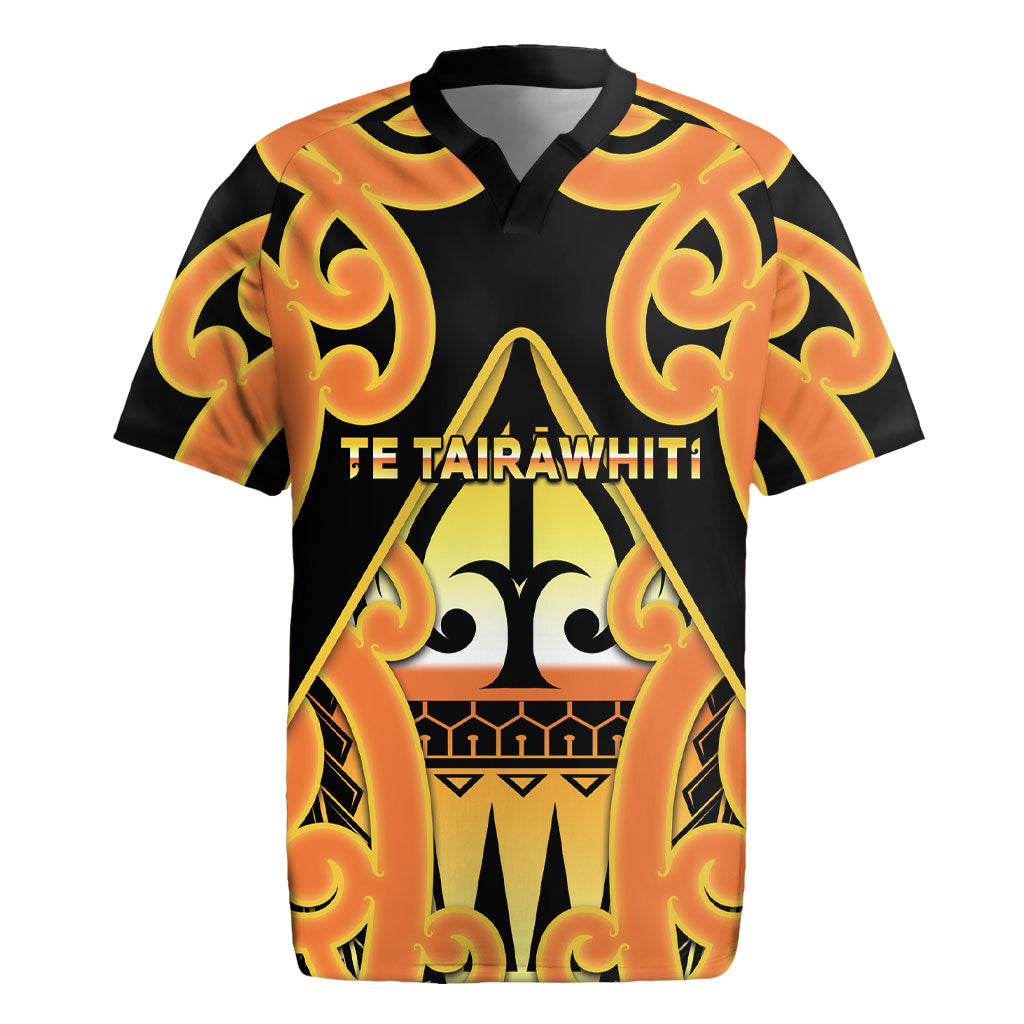 Personalised New Zealand Te Tairawhiti Rugby Jersey Maori Koru Pattern LT05 Orange - Polynesian Pride