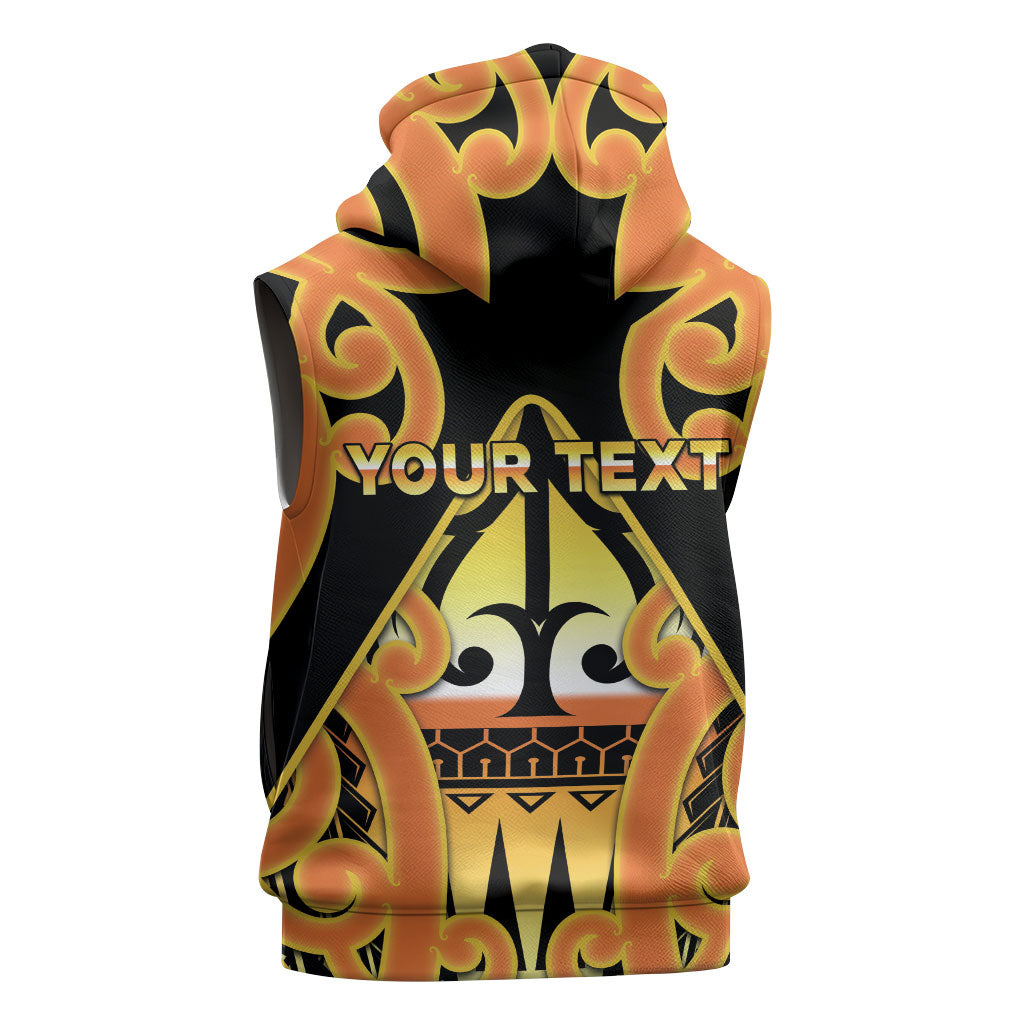 Personalised New Zealand Te Tairawhiti Sleeveless Zip Hoodie Maori Koru Pattern LT05 - Polynesian Pride