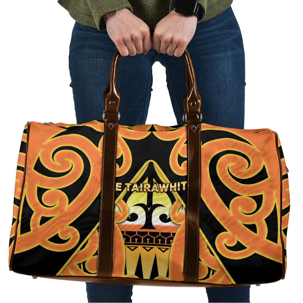 New Zealand Te Tairawhiti Travel Bag Maori Koru Pattern LT05 Orange - Polynesian Pride