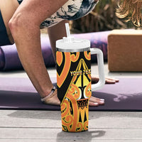 Personalised New Zealand Te Tairawhiti Tumbler With Handle Maori Koru Pattern LT05 - Polynesian Pride