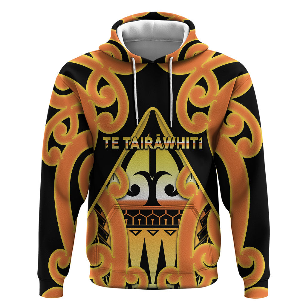 Personalised New Zealand Te Tairawhiti Zip Hoodie Maori Koru Pattern LT05 Pullover Hoodie Orange - Polynesian Pride