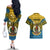 Personalized Vanuatu Sanma Province Couples Matching Off The Shoulder Long Sleeve Dress and Hawaiian Shirt Coat Of Arms And Namele Fern Polynesian Pattern LT05 - Polynesian Pride