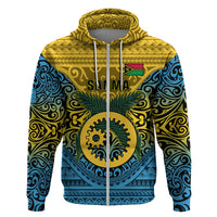 Personalized Vanuatu Sanma Province Hoodie Coat Of Arms And Namele Fern Polynesian Pattern LT05 - Polynesian Pride