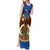 Vanuatu Tafea Province Tank Maxi Dress Coat Of Arms And Namele Fern Polynesian Pattern LT05 - Polynesian Pride