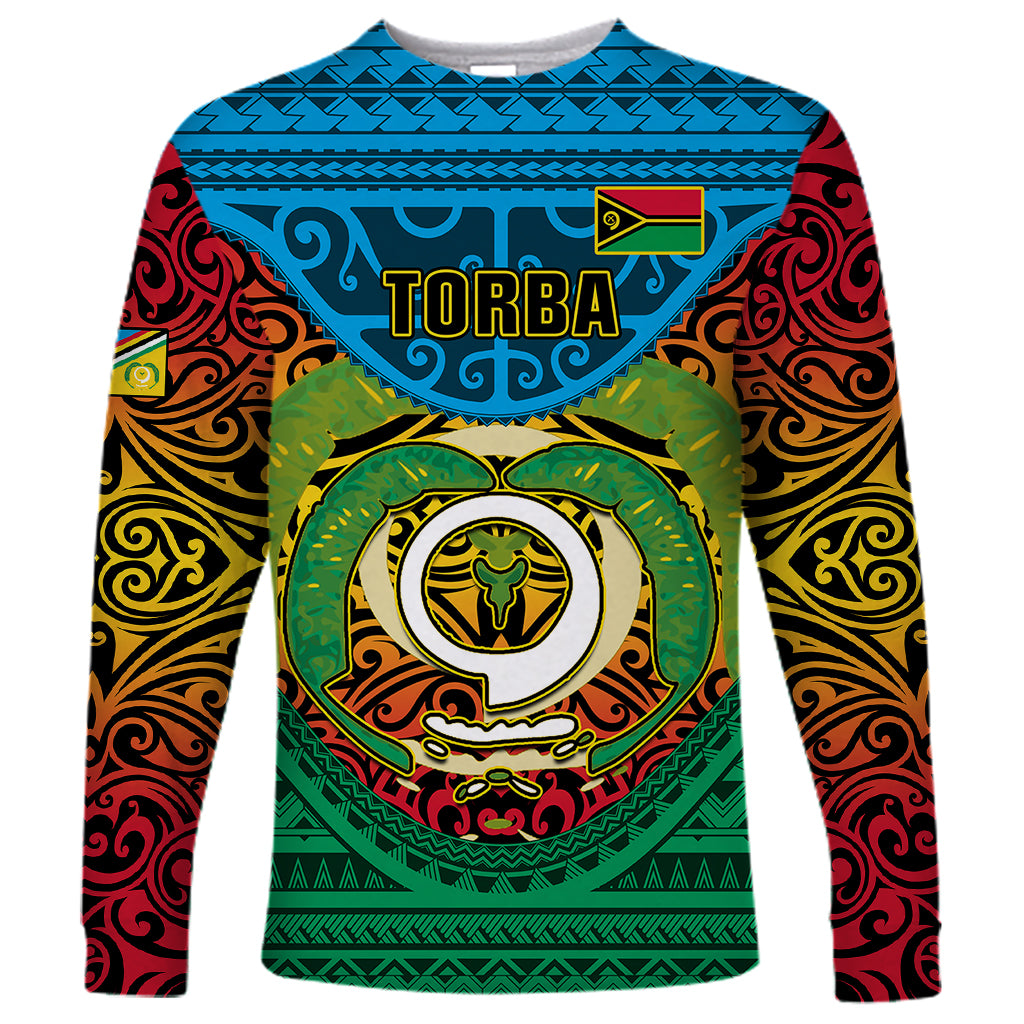 Vanuatu Torba Province Long Sleeve Shirt Vanuatuan Coat Of Arms Polynesian Pattern LT05 Unisex Green - Polynesian Pride