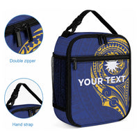 Personalised Nauru Angam Day Lunch Bag Gold Navy Tribal Pattern