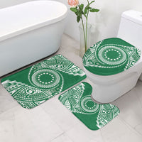 Cook Islands Gospel Day Bathroom Set Green Tribal Curves