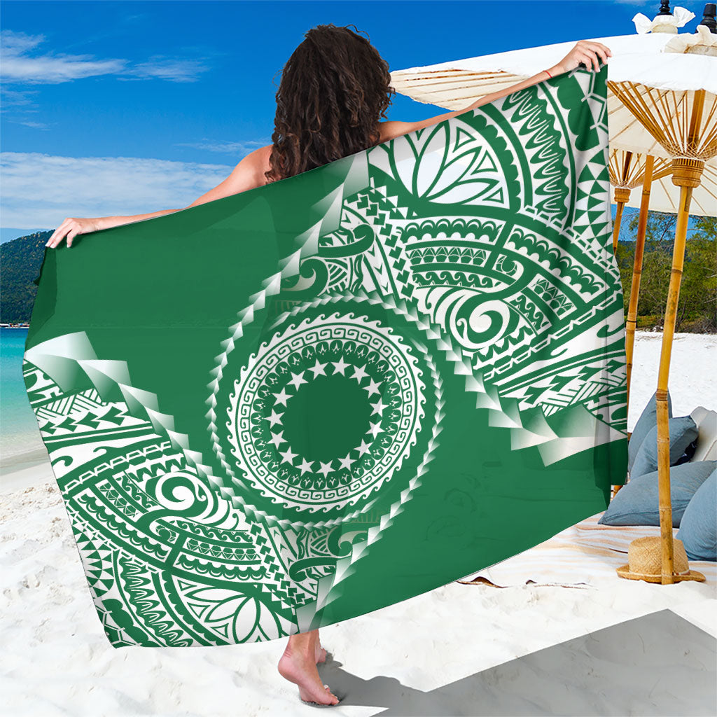 Cook Islands Gospel Day Sarong Green Tribal Curves