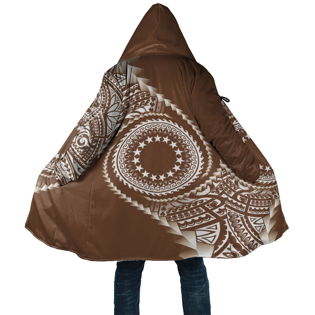 Cook Islands Gospel Day Cloak Brown Tribal Curves