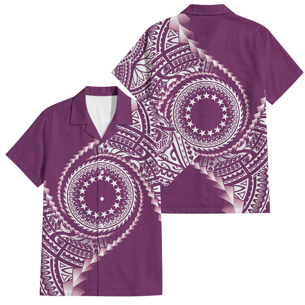 Cook Islands Gospel Day Family Matching Off Shoulder Maxi Dress and Hawaiian Shirt Maroon Tribal Curves