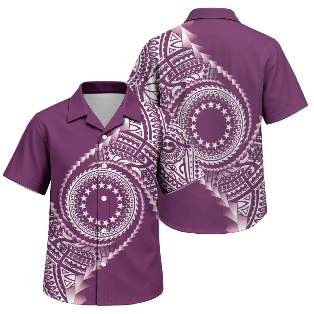 Cook Islands Gospel Day Family Matching Short Sleeve Bodycon Dress and Hawaiian Shirt Maroon Tribal Curves