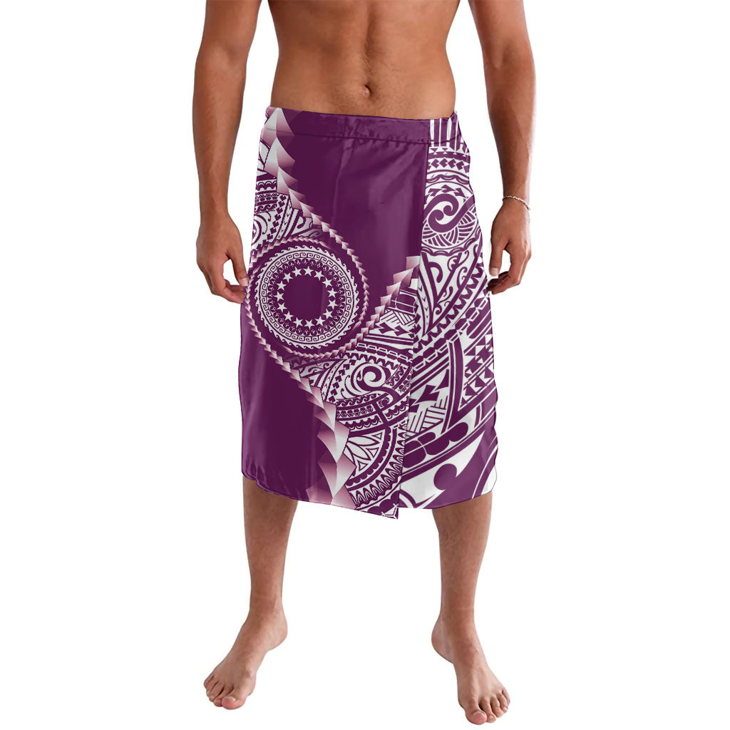 Cook Islands Gospel Day Lavalava Maroon Tribal Curves
