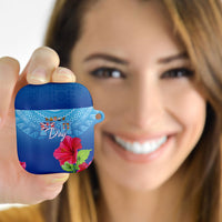 Bula Fiji Day AirPods Case Traditional Tapa Pattern With Hibiscus LT05 - Polynesian Pride