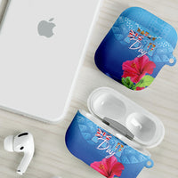 Bula Fiji Day AirPods Case Traditional Tapa Pattern With Hibiscus LT05 - Polynesian Pride