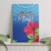Bula Fiji Day Canvas Wall Art Traditional Tapa Pattern With Hibiscus LT05 - Polynesian Pride