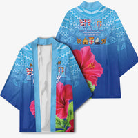 Bula Fiji Day Kimono Traditional Tapa Pattern With Hibiscus LT05 - Polynesian Pride