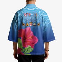 Bula Fiji Day Kimono Traditional Tapa Pattern With Hibiscus LT05 - Polynesian Pride