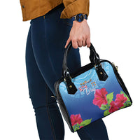 Bula Fiji Day Shoulder Handbag Traditional Tapa Pattern With Hibiscus LT05 - Polynesian Pride