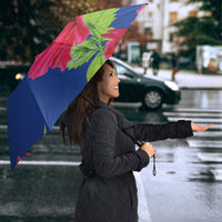 Bula Fiji Day Umbrella Traditional Tapa Pattern With Hibiscus LT05 - Polynesian Pride