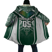 Custom Hawaii Warriors Football Cloak Rainbow Kakau Pattern Green LT05 - Polynesian Pride