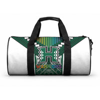 Hawaii Warriors Football Duffle Bag Rainbow Kakau Pattern Green LT05 One size Green - Polynesian Pride
