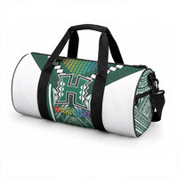 Hawaii Warriors Football Duffle Bag Rainbow Kakau Pattern Green LT05 - Polynesian Pride