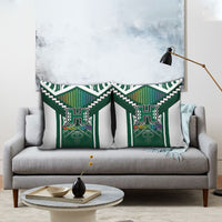 Hawaii Warriors Football Pillow Cover Rainbow Kakau Pattern Green LT05 - Polynesian Pride