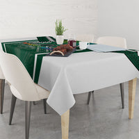Hawaii Warriors Football Tablecloth Rainbow Kakau Pattern Green LT05 - Polynesian Pride