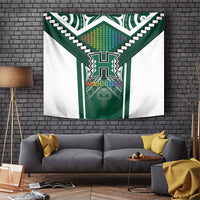 Hawaii Warriors Football Tapestry Rainbow Kakau Pattern Green LT05 Green - Polynesian Pride