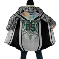 Custom Hawaii Warriors Football Cloak Rainbow Kakau Pattern White LT05 - Polynesian Pride